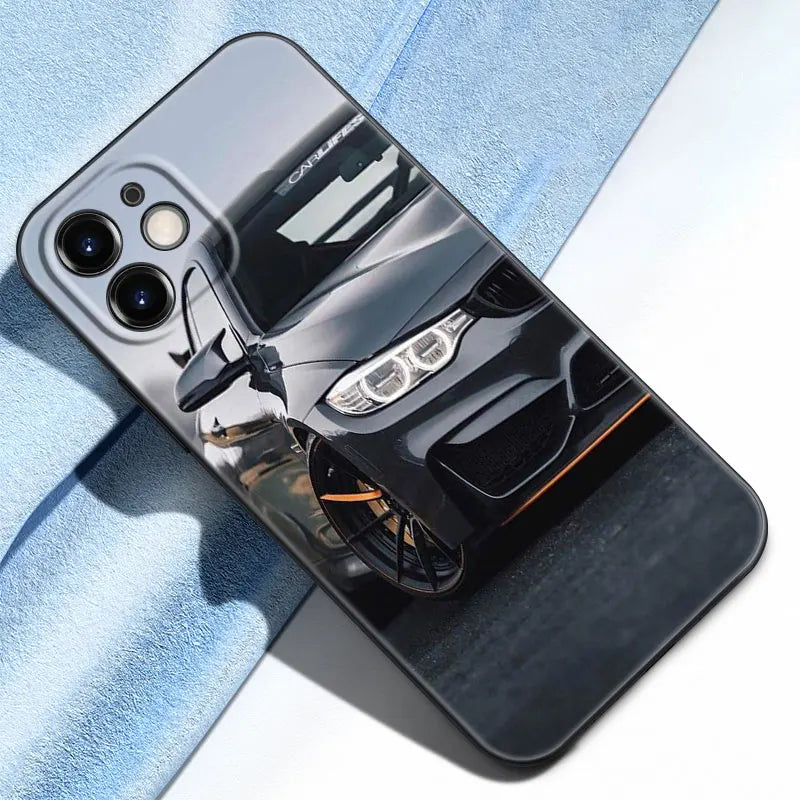 Sports car Phone Case For Apple iPhone 13 12 Mini 11 Pro Max XR X XS MAX 6 6S 7 8 Plus 5 5S SE 2020 Black Cover Coque Funda