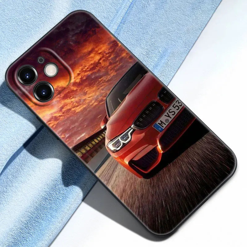 Sports car Phone Case For Apple iPhone 13 12 Mini 11 Pro Max XR X XS MAX 6 6S 7 8 Plus 5 5S SE 2020 Black Cover Coque Funda