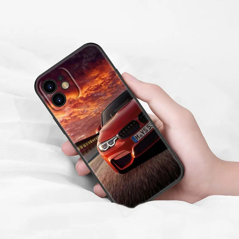 Sports car Phone Case For Apple iPhone 13 12 Mini 11 Pro Max XR X XS MAX 6 6S 7 8 Plus 5 5S SE 2020 Black Cover Coque Funda
