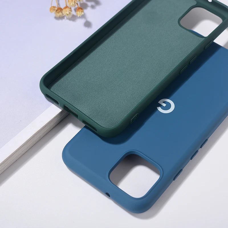 TPU Case For Google Pixel 4XL 5 5A 4 Liquid Silicone Case Cover Pixel 4A 4G 5G Shell Fundas Coque Soft Back Bumper Pixel 4 XL