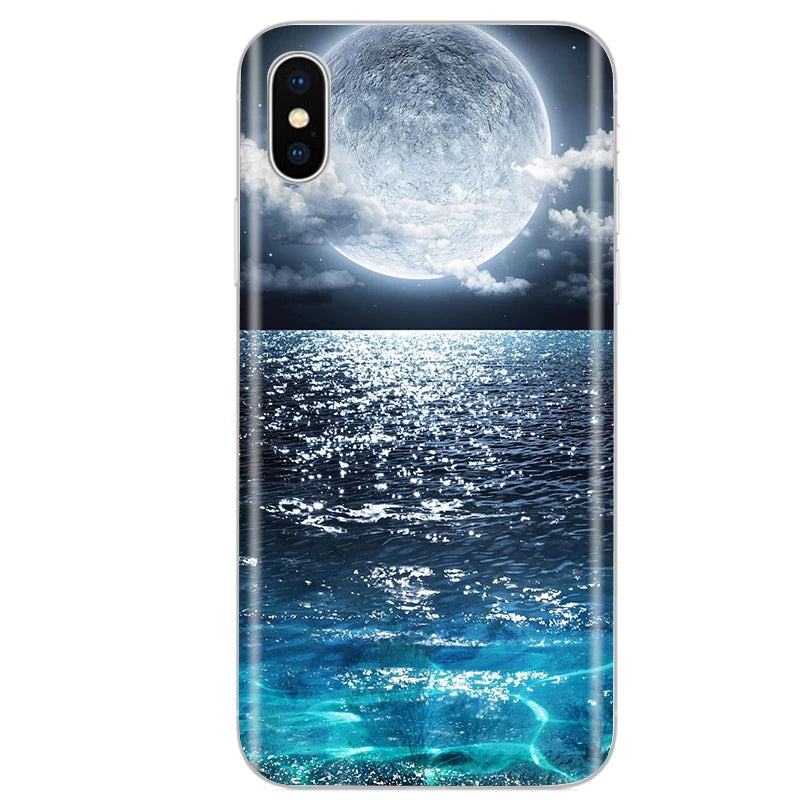 Cute Animal Flower Silicone Case for Iphone XR Case X Xs Max Simple Silicone Case for Iphone X Xs Max Xr Soft Cover Coque Shell