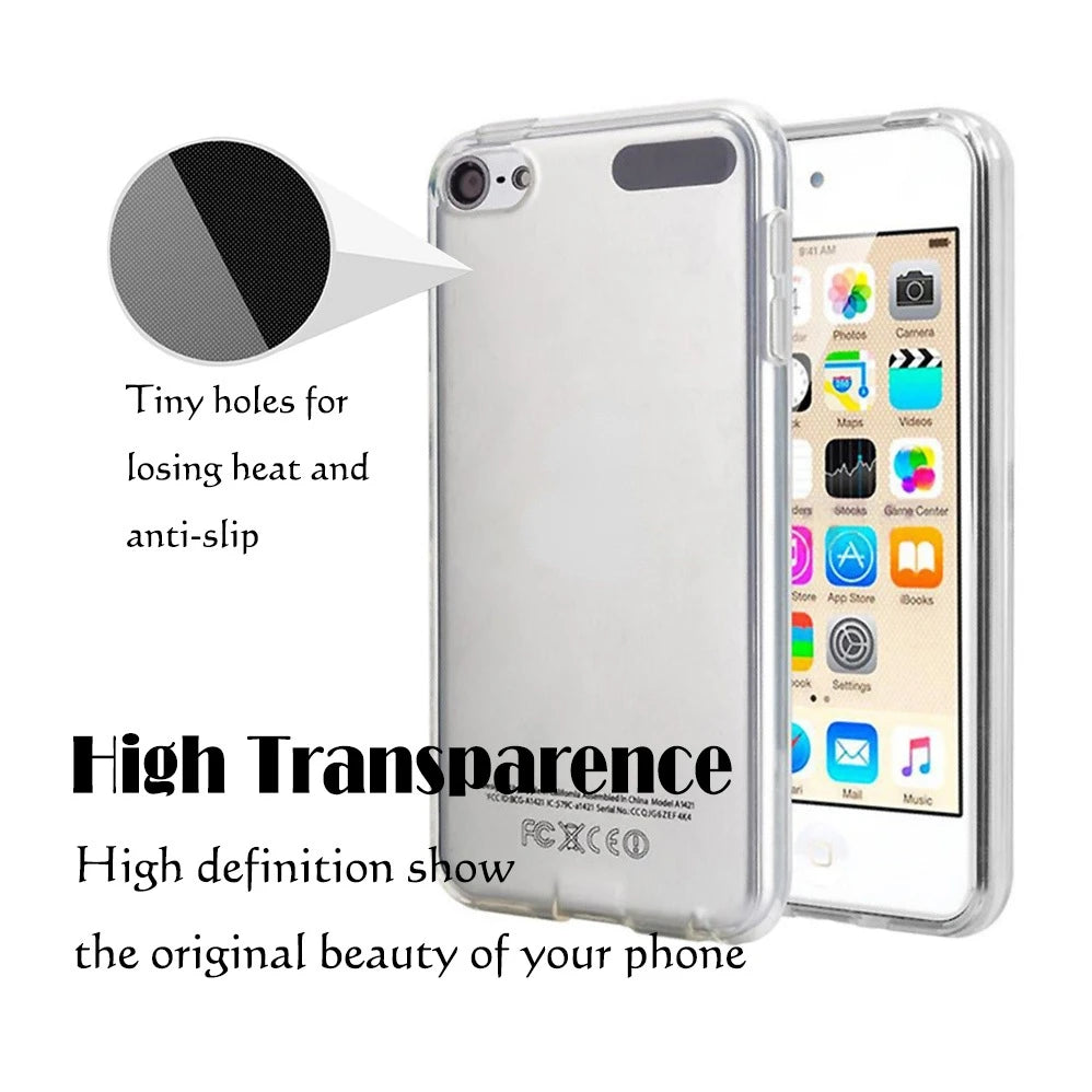 For Apple IPod Touch 5 6 7 Soft TPU Silicone Case IPhone SE X XS XR 11 12 13 Pro Max Transparent Anti Slip Shockproof Cover Case