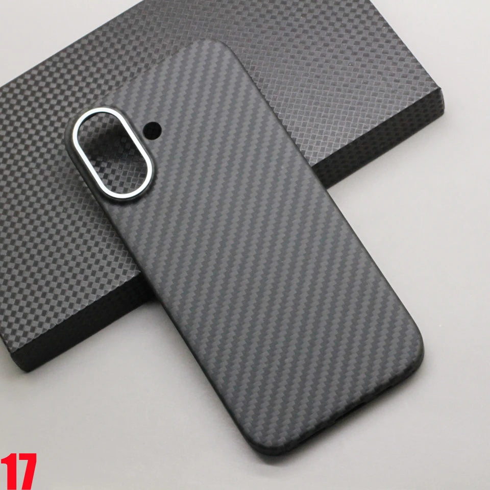 Amstar Magnetic Carbon Fiber Case for iPhone 17 Pro Max / 17 Pro Magsafe Case Aramid Fiber Magnetic Cover for iPhone 17 Air / 17