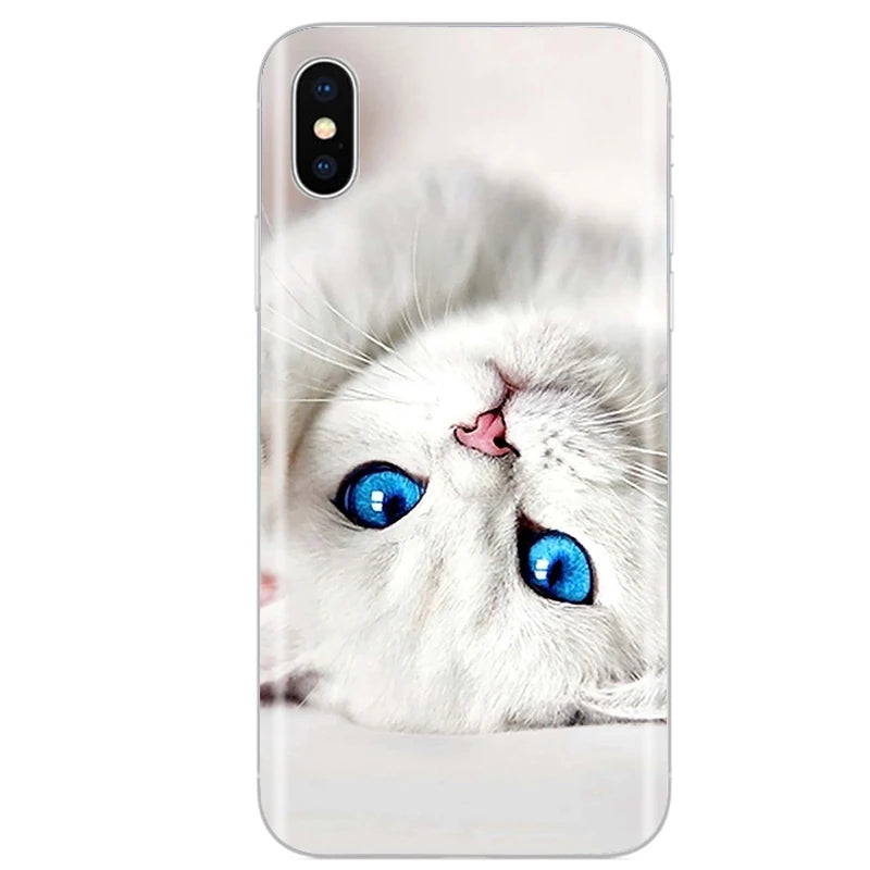 Cute Animal Flower Silicone Case for Iphone XR Case X Xs Max Simple Silicone Case for Iphone X Xs Max Xr Soft Cover Coque Shell