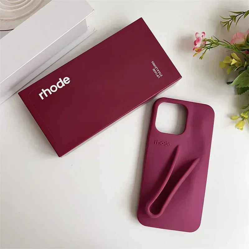 Lemontini Yellow Portable Lip Gloss Silicone Phone Case for IPhone 17 11 12 13 14 15 16 Pro Max Plus Lipstick Shockproof Cover