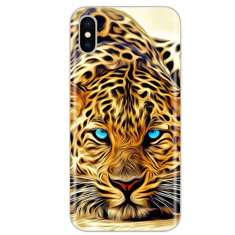 Cute Animal Flower Silicone Case for Iphone XR Case X Xs Max Simple Silicone Case for Iphone X Xs Max Xr Soft Cover Coque Shell