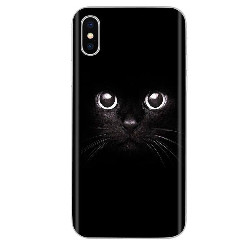 Cute Animal Flower Silicone Case for Iphone XR Case X Xs Max Simple Silicone Case for Iphone X Xs Max Xr Soft Cover Coque Shell