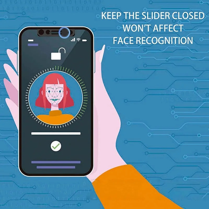 Utral Thin WebCam Cover Privacy Front Phone Lens Cover For iPhone XR 11 12 13 14 15 16 Pro Max Mini Camera Slider Protector Case