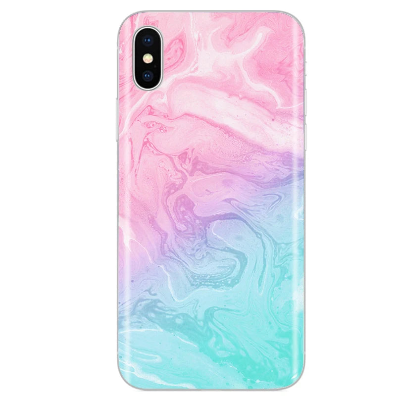 Cute Animal Flower Silicone Case for Iphone XR Case X Xs Max Simple Silicone Case for Iphone X Xs Max Xr Soft Cover Coque Shell