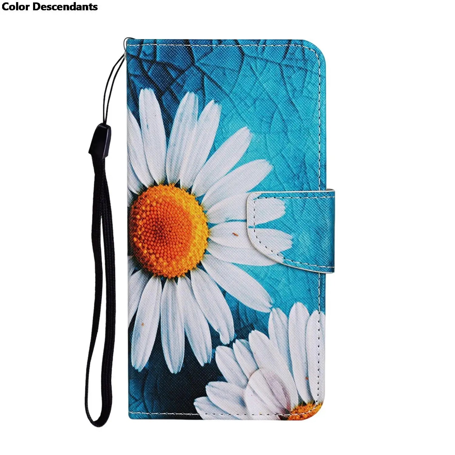 Painted Leather Case For iPhone 12 13 Pro Max mini SE 2020 15 Flip Wallet Card Slot Holder Phone Book Cover Flower Butterfly Cat