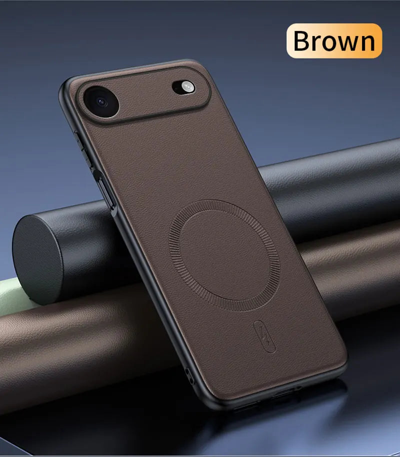 For Iphone 17 Air Case Magnetic Leather Shield Cover For Iphone 17 Air Anti-Fingerprint Non-Slip PC+TPU