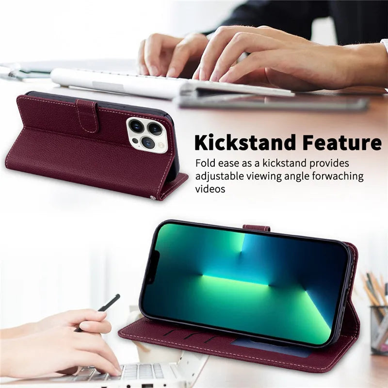 For iPhone Air Case iPhone 17 Case Wallet Leather Flip Cover For iPhone 17 Pro Max Phone Case Wallet Pouch Flip Fundas iPhone17