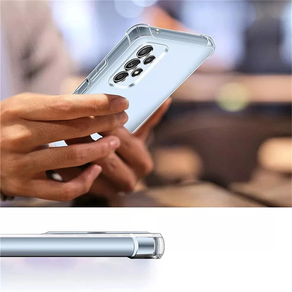 Clear Shockproof Phone Case For Samsung Galaxy S23 S22 S21 S20 FE Ultra S10 S9 S8 Plus S7 Edge Note 8 9 10 20 Plus Back Cover
