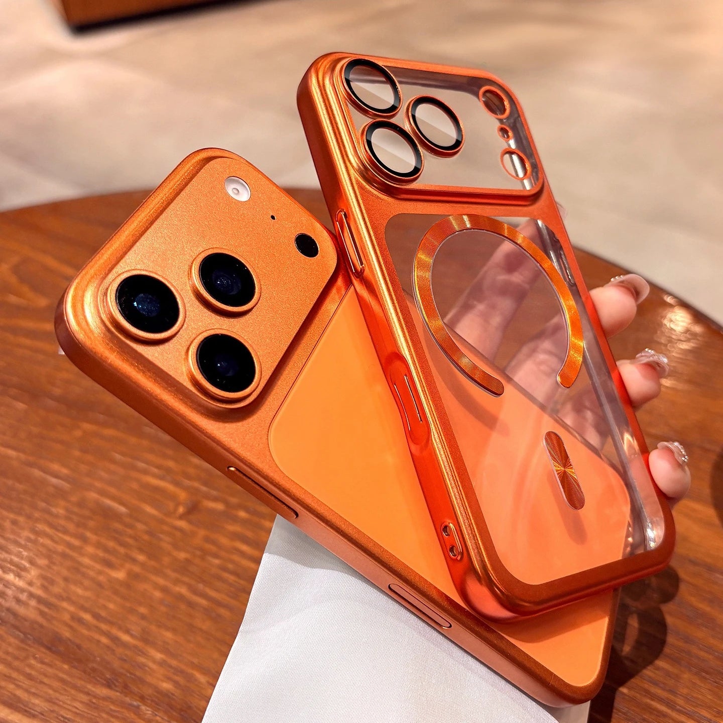 17ProMax Cases Original Soft Magsafe Case for iPhone 17 Pro Max iPhone17 ProMax Transparent Lens Film Wireless Charging Cover