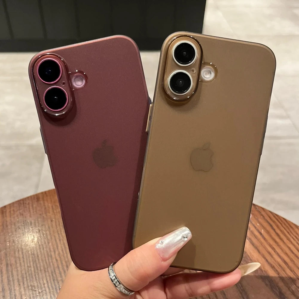 Ultra Thin PP Case For iPhone 17 16 15 14 13 12 11 Pro Max 16 15 Plus Matte Cover For iPhone 17 Air Slim Clear Shockproof Case