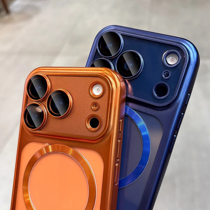 17ProMax Cases Original Soft Magsafe Case for iPhone 17 Pro Max iPhone17 ProMax Transparent Lens Film Wireless Charging Cover