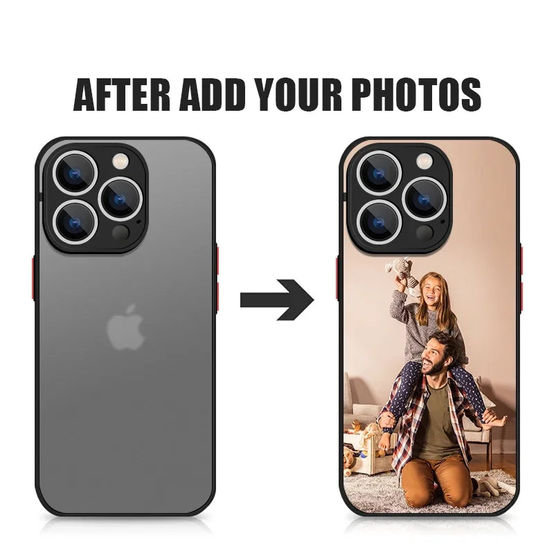 Personalized DIY Customized Name Photo Phone Case For iPhone 16 15 Pro Max 14 13 12 11 Pro Max X XR 7 8 Shockproof Acrylic Cover