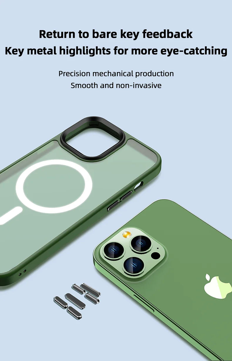 Matte Translucent Frosted Case For IPhone 17 16 15 14 13 11 12 11 Pro Max Plus Magnetic Case For Magsafe Wireless Charging Cover