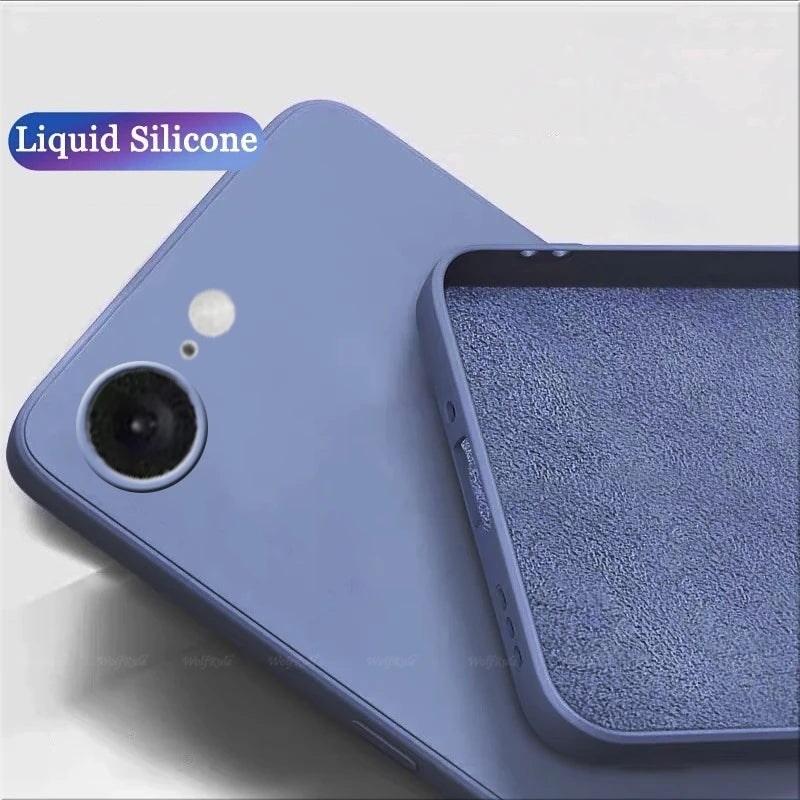 For Cover iPhone 16e Case For Apple iPhone 16e Capas New Liquid Silicone Bumper TPU Soft Cover For iPhone 16e iPhone16e Fundas