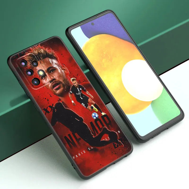 Neymar Mbappe Football Phone Case For Samsung A13 A22 A24 A32 4G A33 A34 A35 A52S A53 A54 A55 A73 5G A06 A12 A14 A15 A23 A51
