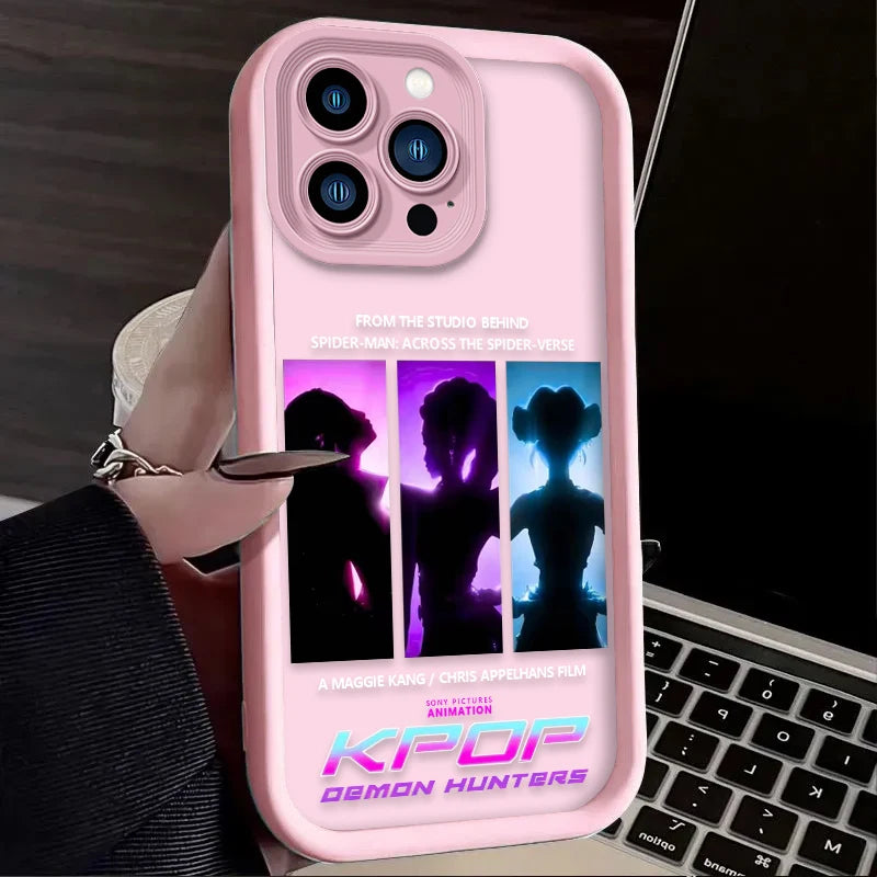 Soft Case For iPhone 16 16E 15 14 13 12 11 Pro Max X XS X S Max XR SE 2020 SE4 7 8 K-Kpop D-demon H-Hunters Shockproof Back Etui