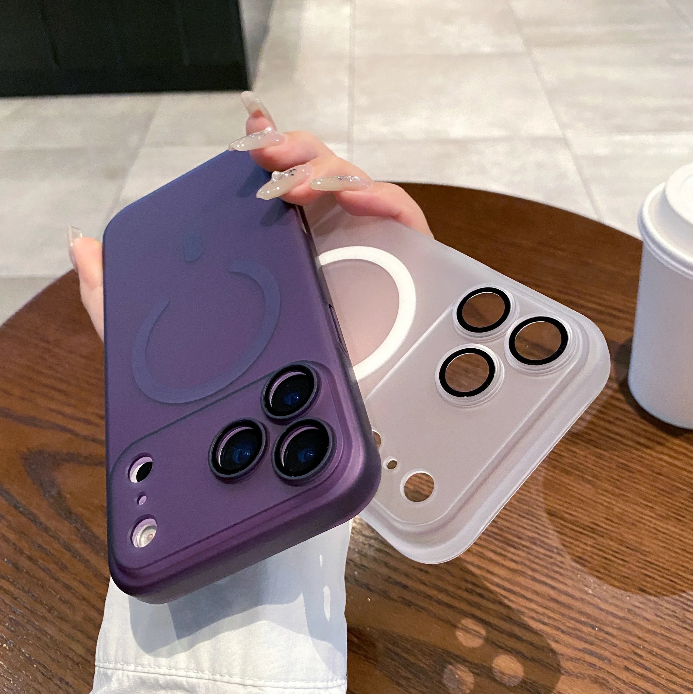 Luxury Ultra Thin Matte Clear For Magsafe Case for iPhone 17 Air 16 15 14 Plus 13 12 11 Pro Max Magnetic Wireless Charge Cover