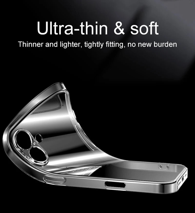 New Ultra Thin Soft Silicone Case For iPhone 16 Pro Max Plus Crystal Clear Transparent Full Cover Shell 16pro Promax 16plus