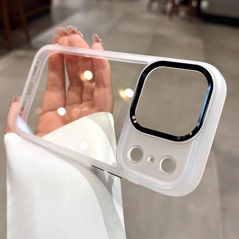 New Luxury Transparent Phone Case for iPhone 17 16 15 14 13 Pro Max Plus 17Pro Acrylic PC Hard Shockproof Cover for iPhone 17Air