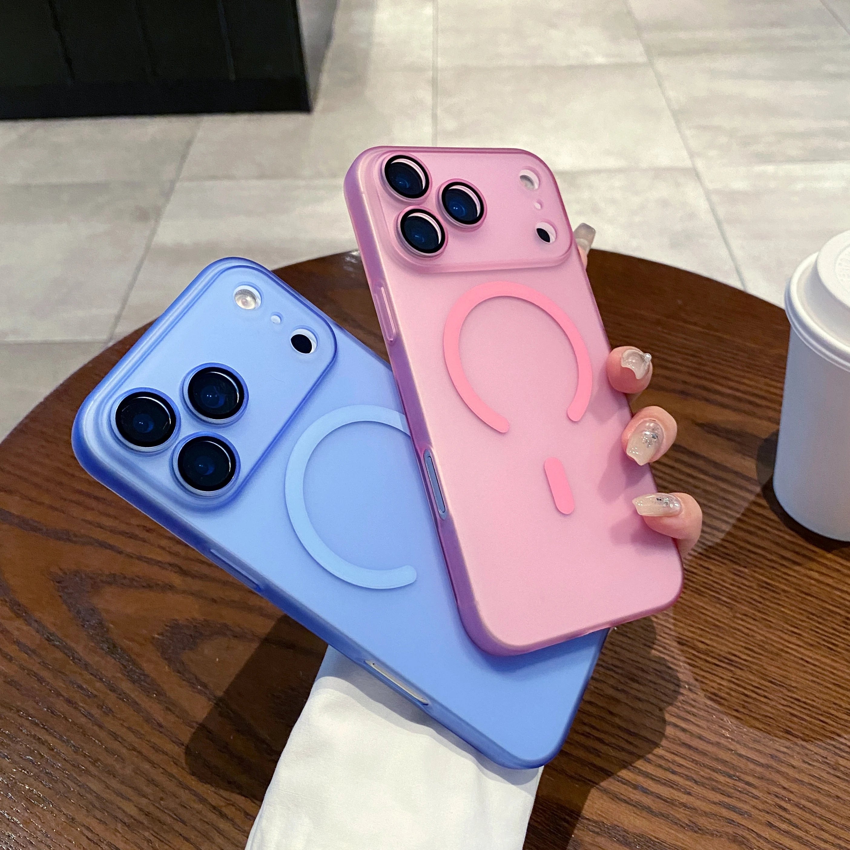 Luxury Ultra Thin Matte Clear For Magsafe Case for iPhone 17 Air 16 15 14 Plus 13 12 11 Pro Max Magnetic Wireless Charge Cover