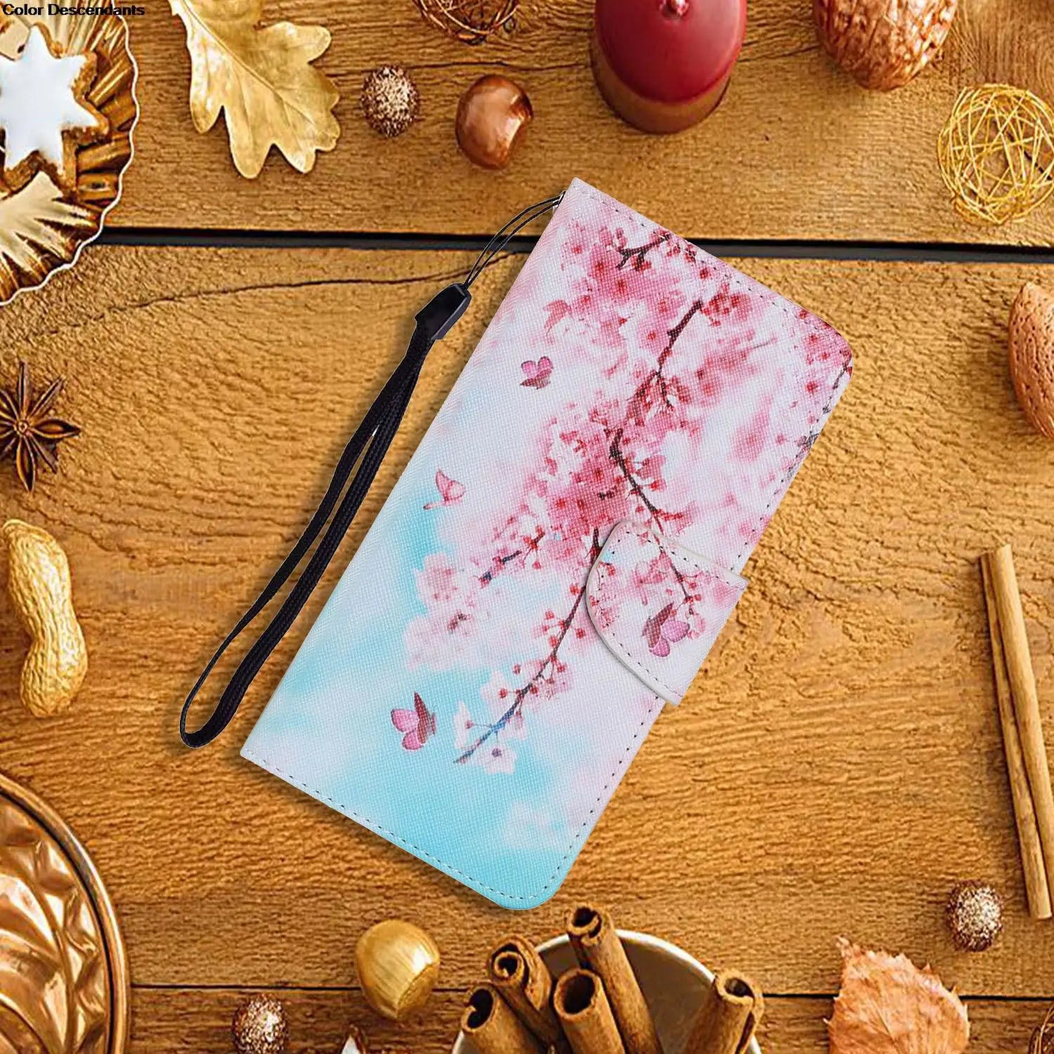 Painted Leather Case For iPhone 12 13 Pro Max mini SE 2020 15 Flip Wallet Card Slot Holder Phone Book Cover Flower Butterfly Cat