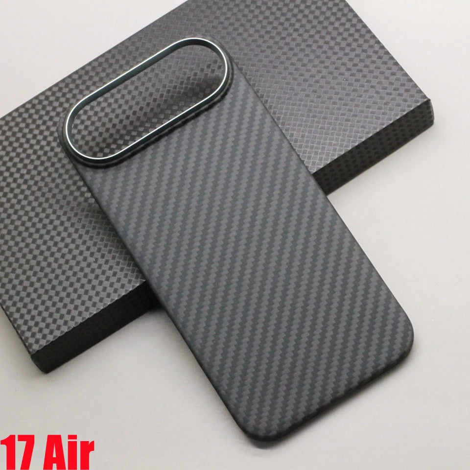 Amstar Magnetic Carbon Fiber Case for iPhone 17 Pro Max / 17 Pro Magsafe Case Aramid Fiber Magnetic Cover for iPhone 17 Air / 17