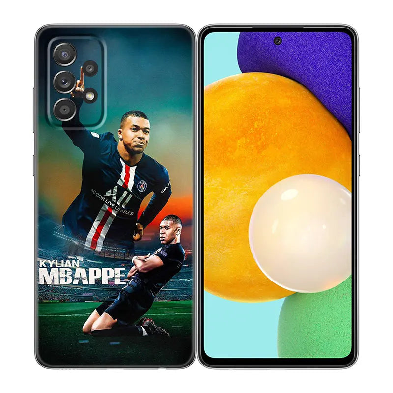 Neymar Mbappe Football Phone Case For Samsung A13 A22 A24 A32 4G A33 A34 A35 A52S A53 A54 A55 A73 5G A06 A12 A14 A15 A23 A51