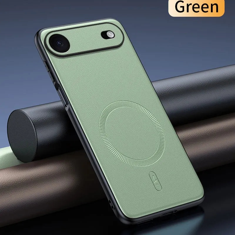 For Iphone 17 Air Case Magnetic Leather Shield Cover For Iphone 17 Air Anti-Fingerprint Non-Slip PC+TPU