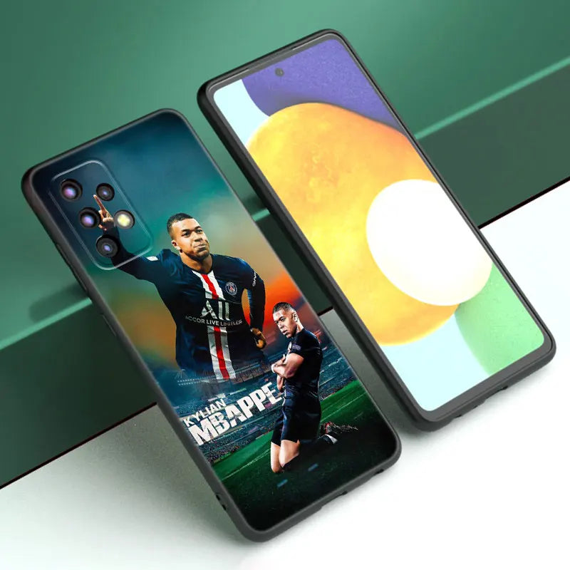 Neymar Mbappe Football Phone Case For Samsung A13 A22 A24 A32 4G A33 A34 A35 A52S A53 A54 A55 A73 5G A06 A12 A14 A15 A23 A51