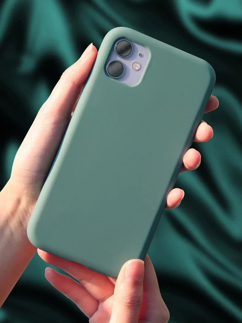 Original Official Silicone Cases For iPhone 16 15 12 14 13 Pro Max 15 16 Plus logo Case For Apple iPhone 11 14 15 16 Pro Cover