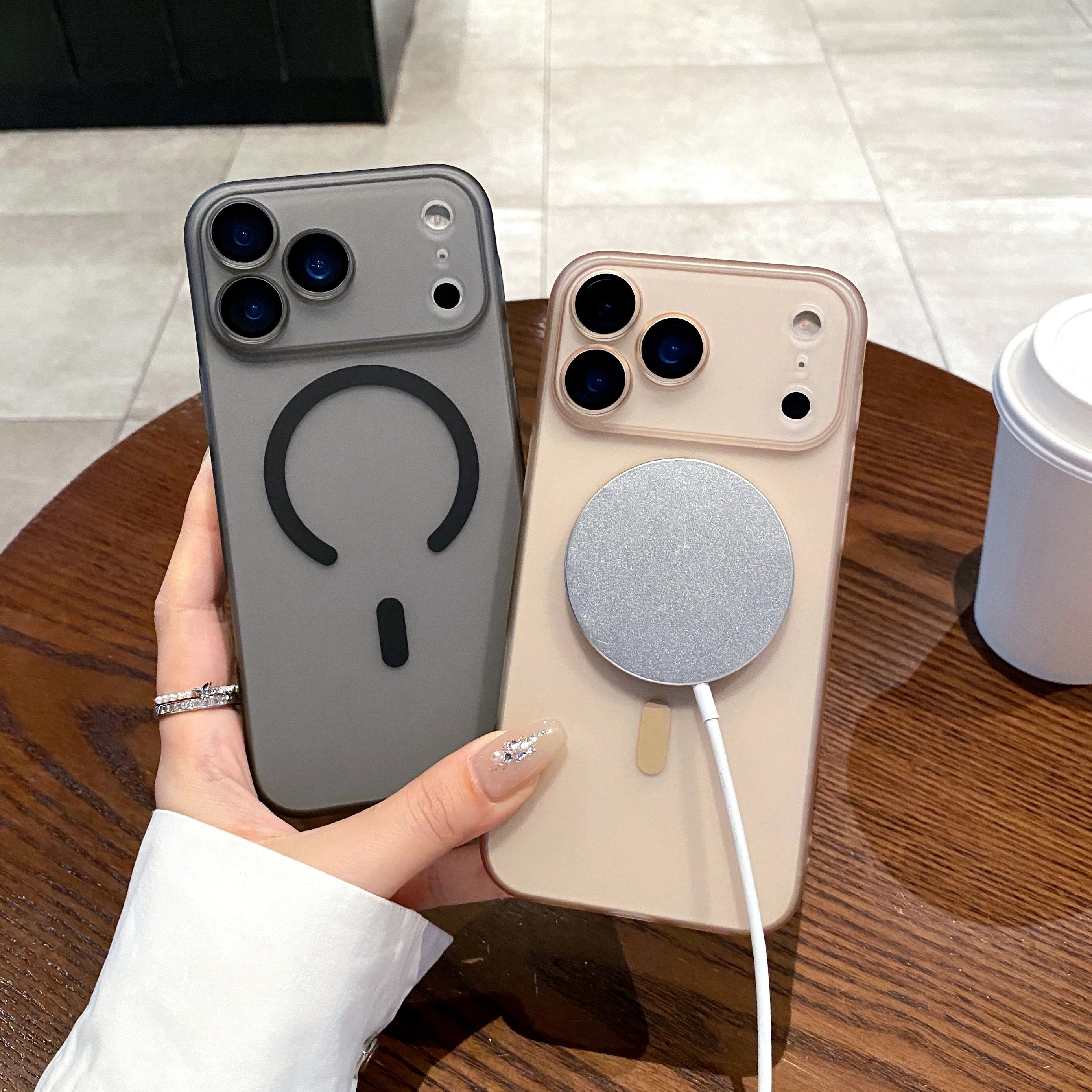 Luxury Ultra Thin Matte Clear For Magsafe Case for iPhone 17 Air 16 15 14 Plus 13 12 11 Pro Max Magnetic Wireless Charge Cover