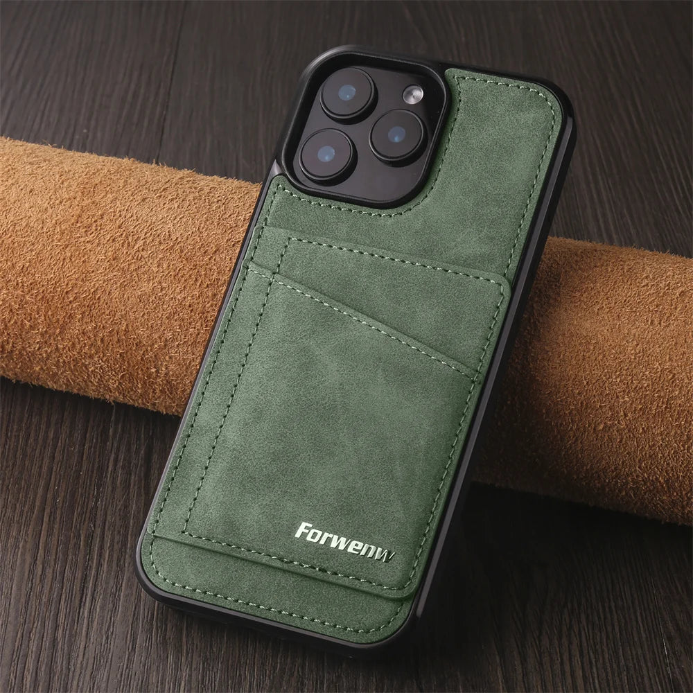 Luxury Leather Case For iPhone 16 15 14 13 12 11 Pro Max Case Cover For iPhone 16 15 14 Plus IP 16E 17 Air Phone Case Flip Cover
