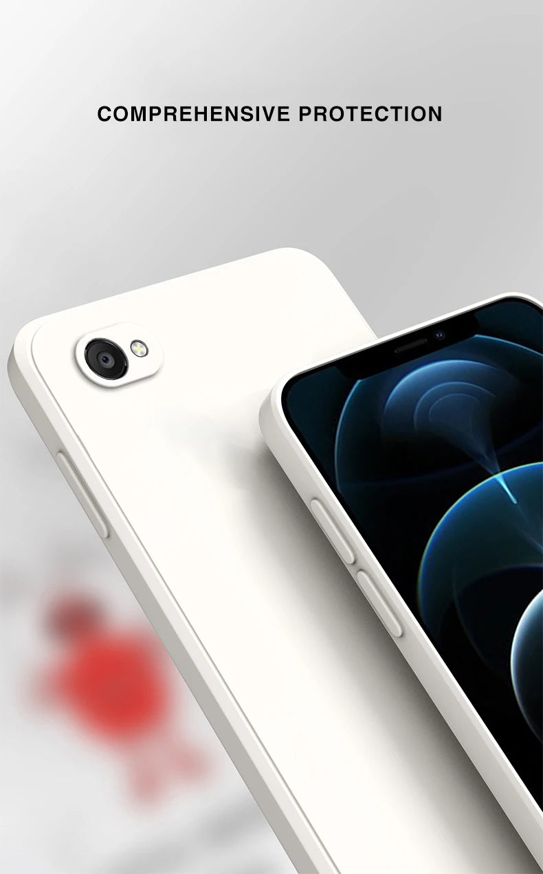 Square Liquid Silicone Soft Case For iphone 6 6s 7 8 Plus SE 2020 2022 Siquare Luxury Classic Phone Cover Funda