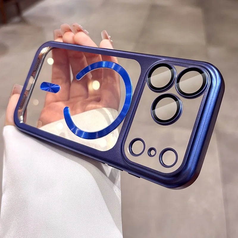 17ProMax Cases Original Soft Magsafe Case for iPhone 17 Pro Max iPhone17 ProMax Transparent Lens Film Wireless Charging Cover