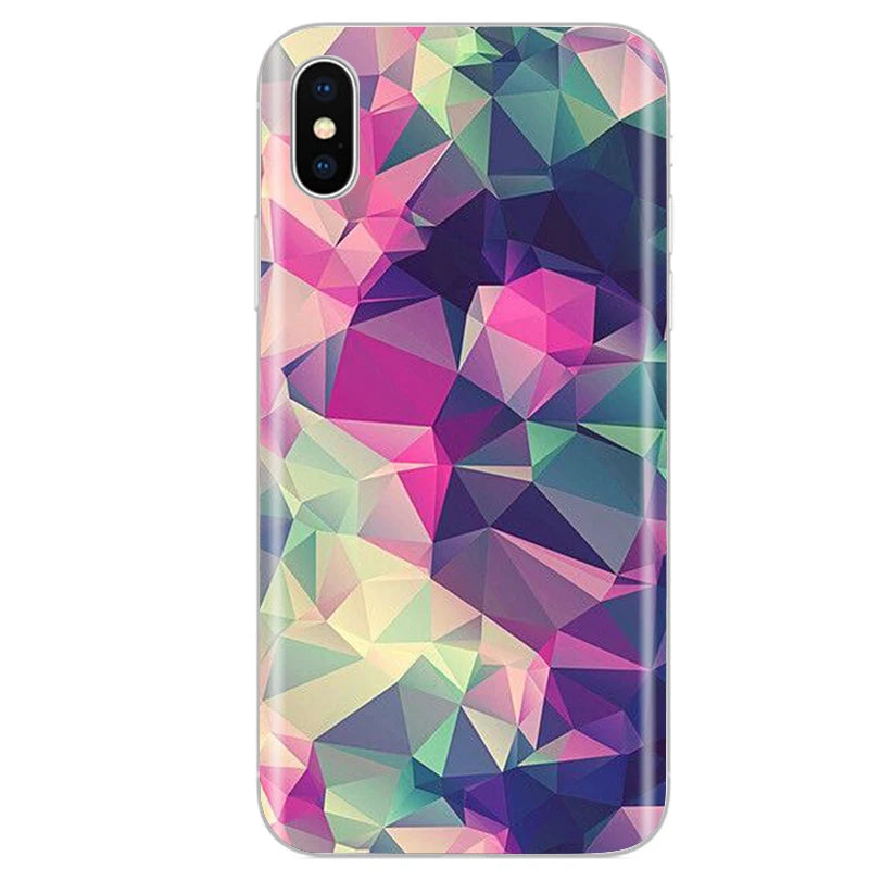 Cute Animal Flower Silicone Case for Iphone XR Case X Xs Max Simple Silicone Case for Iphone X Xs Max Xr Soft Cover Coque Shell