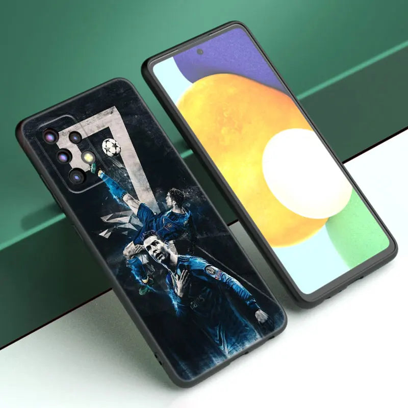 Neymar Mbappe Football Phone Case For Samsung A13 A22 A24 A32 4G A33 A34 A35 A52S A53 A54 A55 A73 5G A06 A12 A14 A15 A23 A51