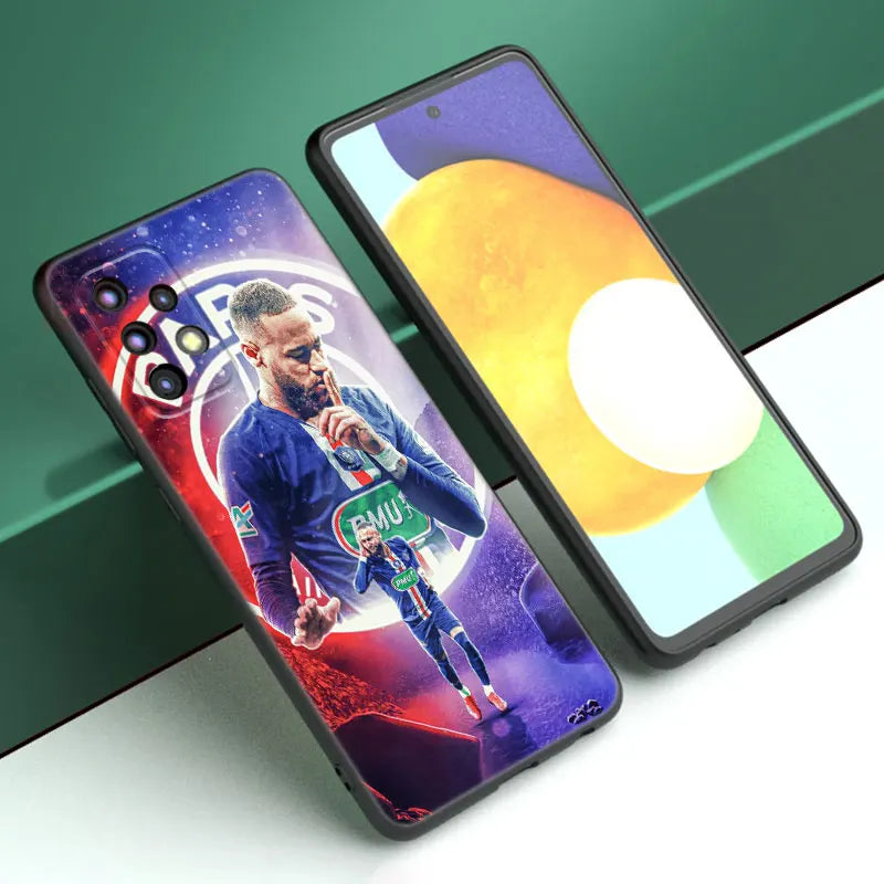 Neymar Mbappe Football Phone Case For Samsung A13 A22 A24 A32 4G A33 A34 A35 A52S A53 A54 A55 A73 5G A06 A12 A14 A15 A23 A51