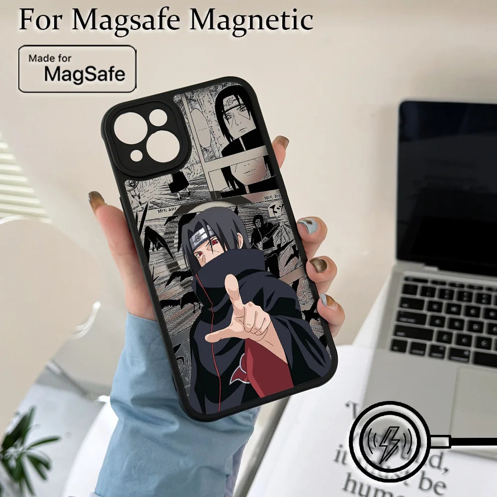 Hot Anime Narutos-ITACHIs Phone Case For IPhone 16 15 14 13 12 11 Pro Max Mini XR XS X 7 8 6 6s Plus Matte Magnetic Back Cover
