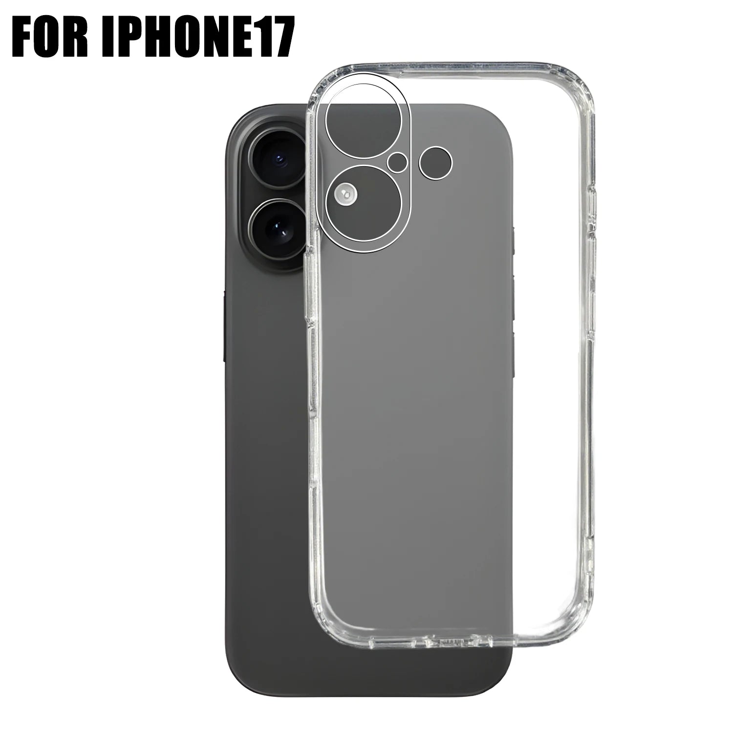 Transparent Phone Cases for IPhone 17/17 Air/17 Pro/17 ProMax Corner Protection Shockproof Anti-scratch Clear Phone Covers