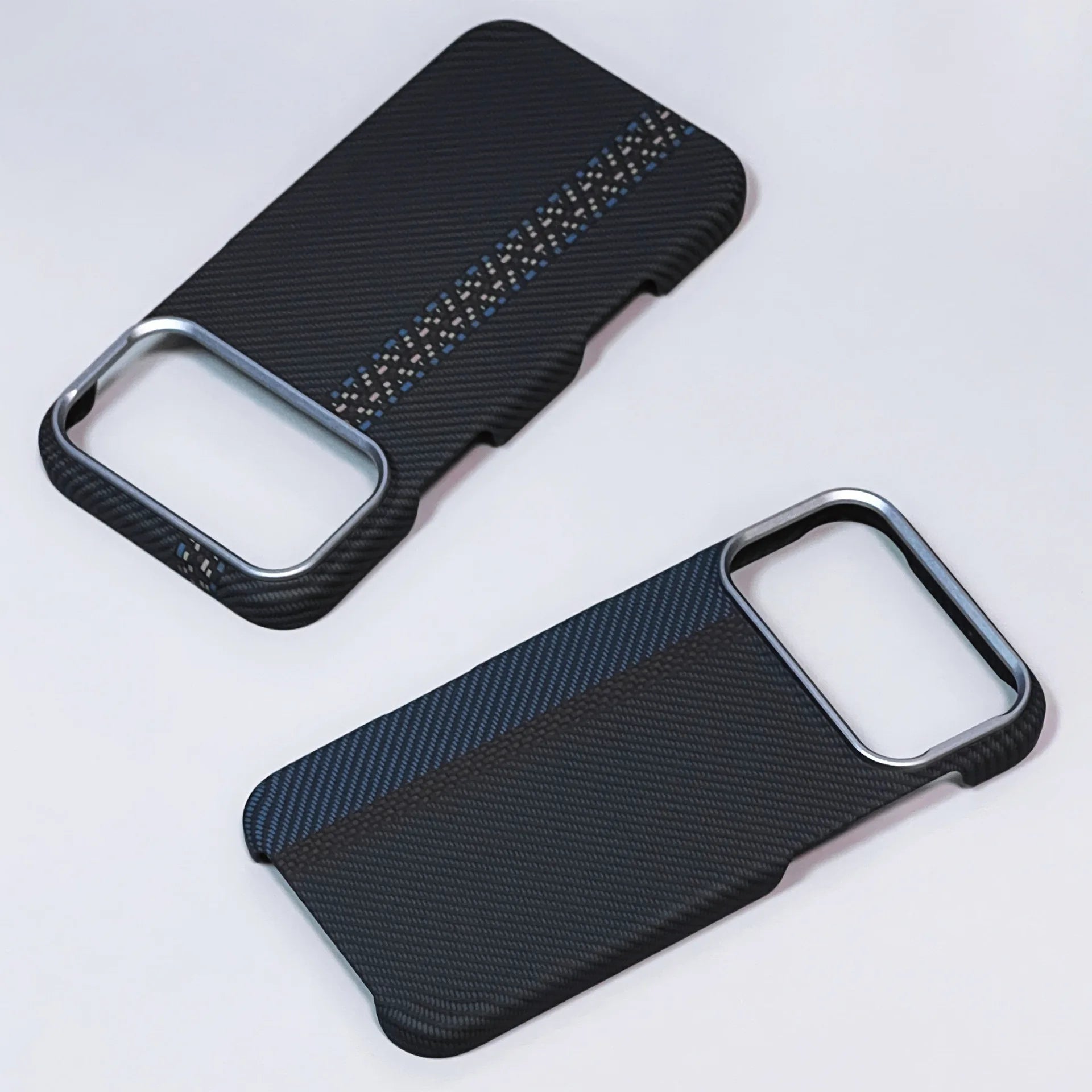 Luxury Carbon Fiber Texture Magnetic Phone Case for IPhone 17 14 15 16 Pro Max 17Po 17Air Alloy Lens Ultra Thin Hard PC Cover