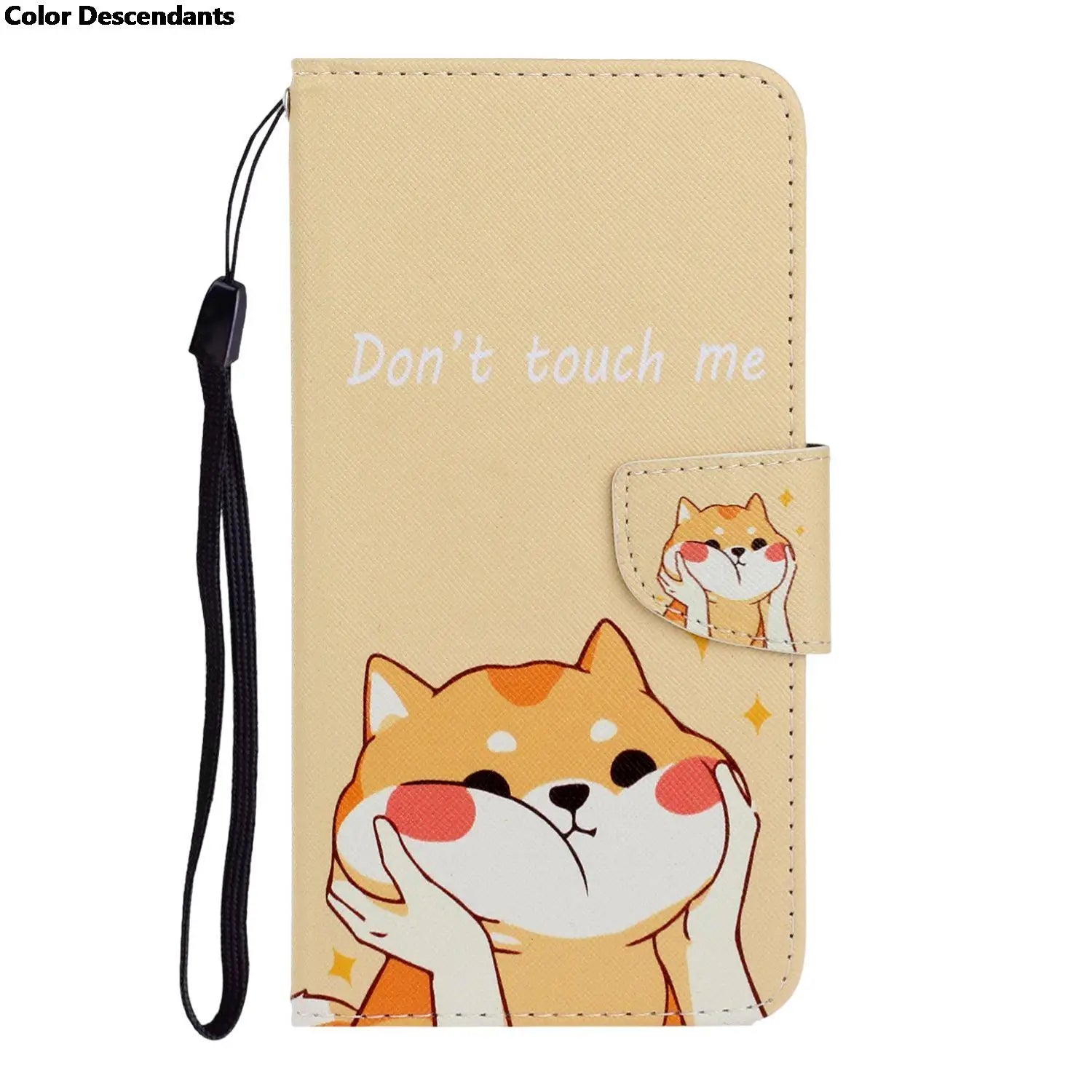 Painted Leather Case For iPhone 12 13 Pro Max mini SE 2020 15 Flip Wallet Card Slot Holder Phone Book Cover Flower Butterfly Cat