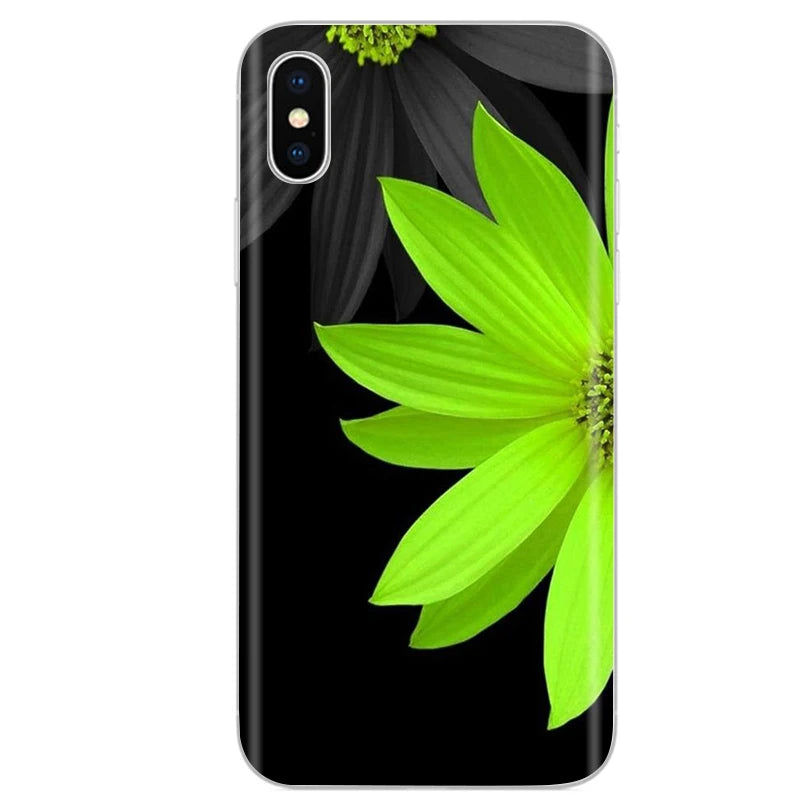Cute Animal Flower Silicone Case for Iphone XR Case X Xs Max Simple Silicone Case for Iphone X Xs Max Xr Soft Cover Coque Shell