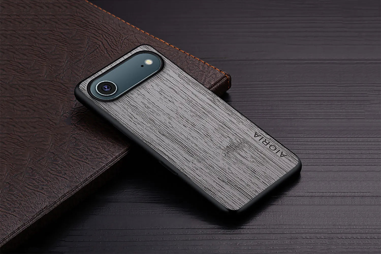 Case for iPhone 17 Pro Max Air case bamboo wood pattern Leather cover funda for iPhone 17 Pro Max coque case capa
