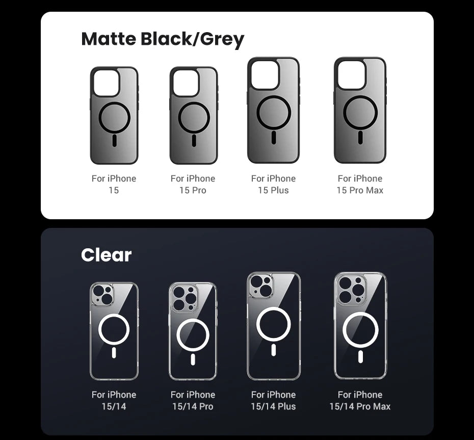 UGREEN Magnetic Case for iPhone 17 Pro Cases Shockproof Cover for iPhone 17 16 15 14 Pro Air 17pro max for Magsafe Macsafe Case