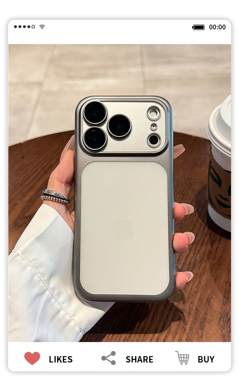 Luxury New Ultrathin UV Plating Matte Anti Slip 17 Pro Max Phone Case for iPhone 17 Lens Film Protect Translucent Hard PC Cover